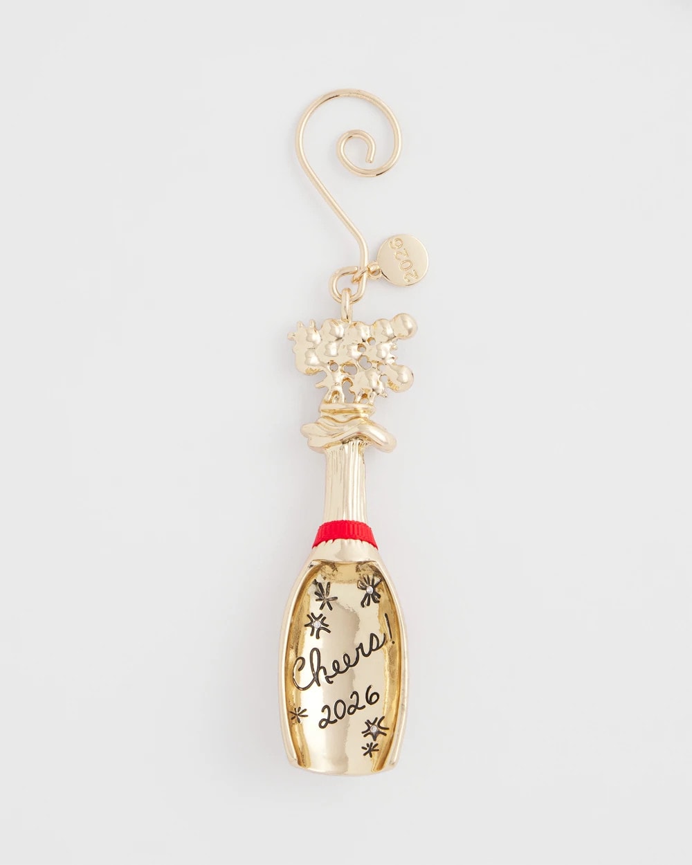 Chico's Outlet Gold Champagne Bottle Ornament